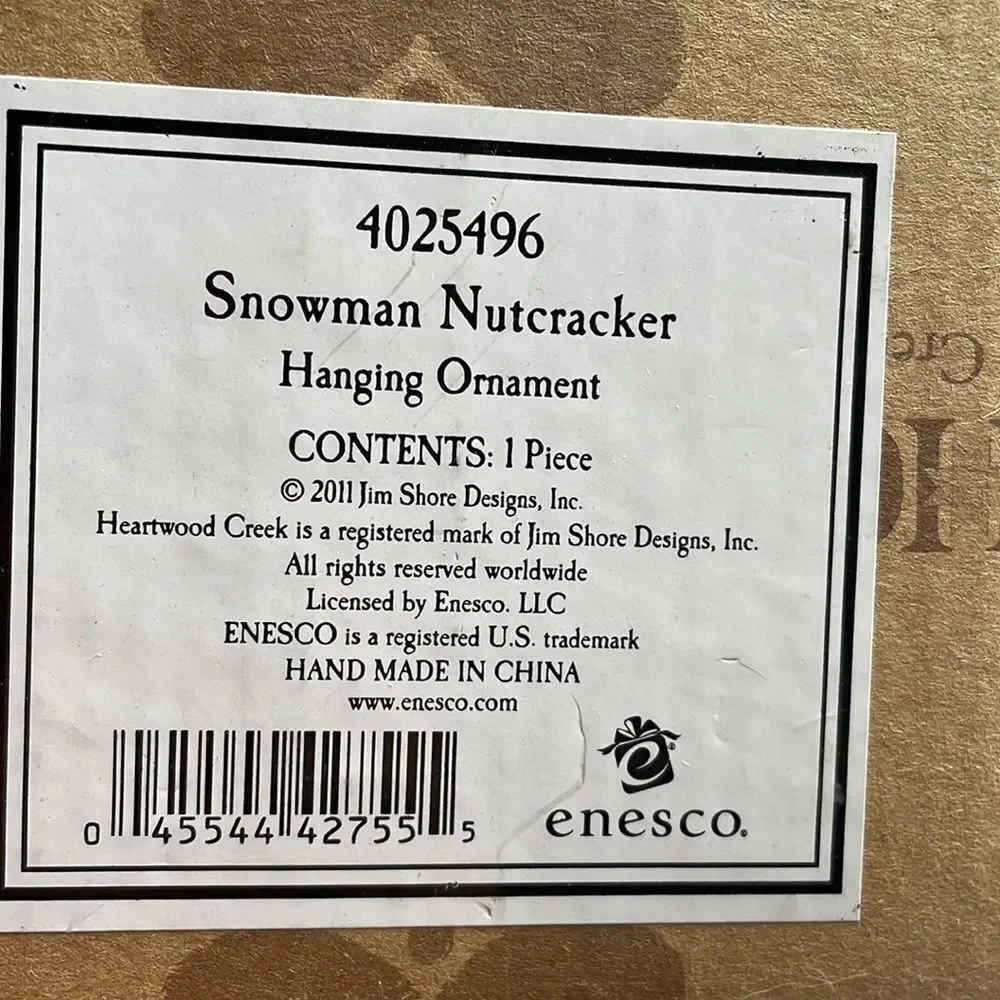 New in box‎ Jim Shore 2011 Snowman Nutcracker Hanging Ornament - Picture 6 of 6